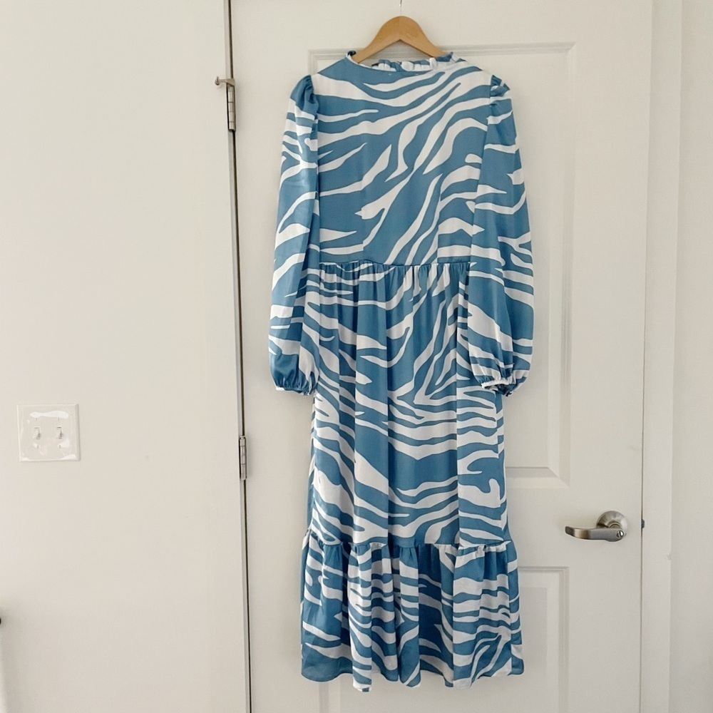 Never Fully Dressed Zebra Print Midi Dress - Picture 4 of 7